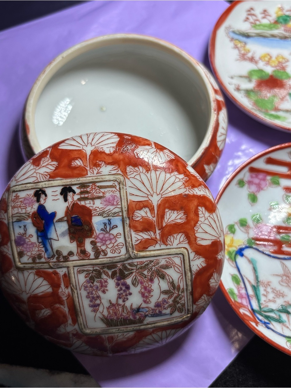 Estate Sale VTG Japanese porcelain pieces - Picture 6 of 6